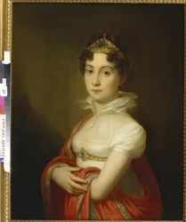 Marie Louise de Habsbourg-Lorraine-Este (Habsbourg Lorraine Este) – Maria Ludovica császárnő (1787-1816) fiatalkorú portréja, Lampi, Johann-Baptist von, az idősebb (1751-1830) diadémával. Olaj, vászon, méret: 79x63, , Magángyűjtemény