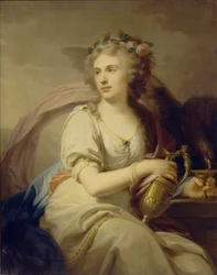 Jekaterina Fjodorovna Dolgorukova hercegnő portréja 1769-1849, mint Hebe