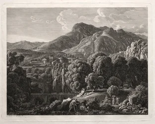 Hősi táj: Táj várossal és folyóval, 1799.