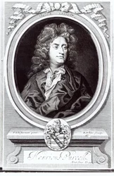 Henry Purcell (1659-95) angol zeneszerző portréja, R. White metszete, 1695