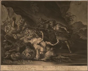 Ca. 1770 Afrika allegorikus metszete