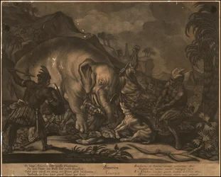 Ca. 1770 Amerika allegorikus metszete