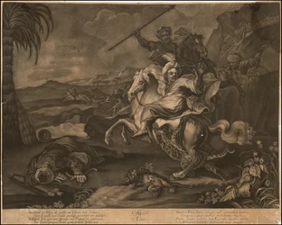Ca. 1770 Ázsia allegorikus metszete