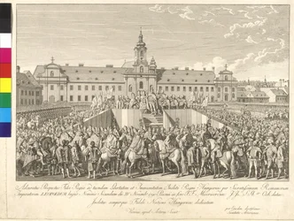 II. Lipót császár magyar királlyá koronázása Pozsonyban 1790. november 15-én