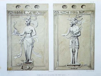 39. tábla az „Ancient Monuments of Mexico”-ból, a művész által metszett