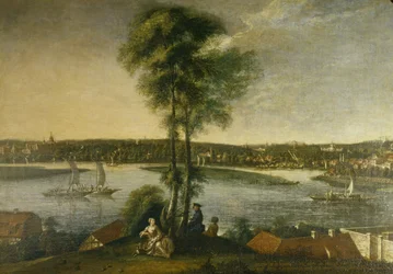 Potsdam, a Sanssouci kastélypark a Brauhausberg felől