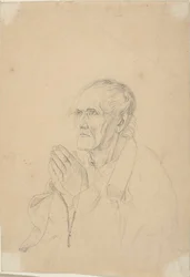 Öreg ember imádkozik