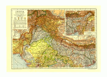 India északi részének térképe, 1910