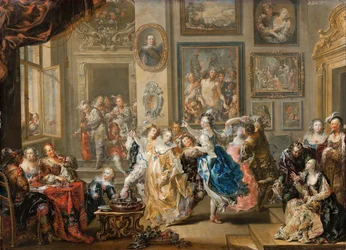 Táncjelenet a palota belsővel, 1731-1734.
