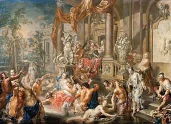 Szökőkút jelenet egy palota előtt, 1731-1734.