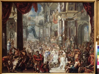 A násznép példázata. Példabeszéd a menyegzőről. Johann Georg Platzer (1704-1761) festménye
