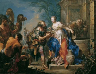 Rebeka a kútnál, 1735 körül (olaj, réz)