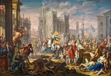 Marcus Curtius áldozati halála.