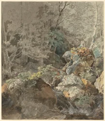 Vízesések egy hegyi erdőben, 1797.