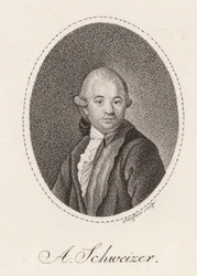 Anton Schweitzer zeneszerző portréja 1735-1787, 1785.