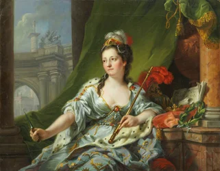 A múzsa Melpomene (A kilenc múzsa, 1771)