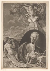 Joachim Franz Beich portréja 80 évesen