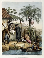 Bahiai viseletek, a „Festői utazás Brazíliába” című műből, 1835