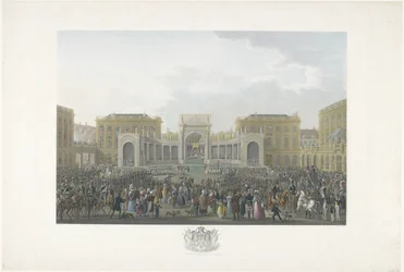 I. Vilmos beiktatása Brüsszelben 1815. szeptember 21-én Tizenkét tábla I. Vilmos brüsszeli érkezéséről és beiktatásáról, valamint az 1815-ös quatre-bras-i és waterlooi csatákról (sorozatcím)