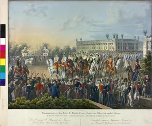 I. Ferenc bevonulása Párizsba 1814.4.15-én.