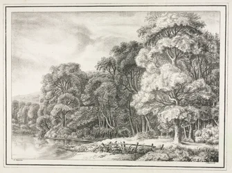 Erdei táj a tóval, 1811-1816.