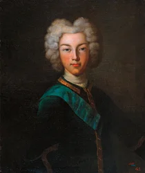 II. Péter orosz cár portréja (II. Péter orosz cár portréja) - Johann Paul Ludden (Ludden) festménye (?-1739), olaj, vászon, 1720 vége - Állami Szabadtéri Múzeum Pavlovszk Palota, Szentpétervár ( Oroszország)