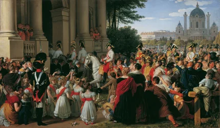 I. Ferenc császár belépése Bécsbe a párizsi béke után 1814. június 16-án