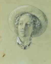 Tanulmány a "Hermann és Dorothea a szőlőskertben" számára