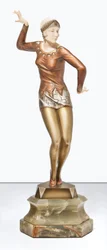 Charleston táncos, 1925 körül (bronz, elefántcsont és ónix)