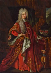Charles III Philippe du Palatinat – III. Fülöp Károly, nádor választófejedelem (1661-1742) az Aranygyapjas Rend ruháiban – Johann Philipp von der Schlichten (1681-1745). Olajfestmény
