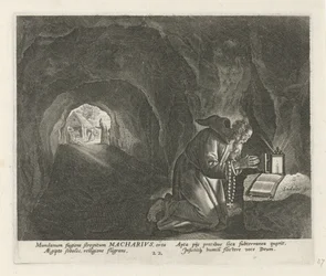 Az egyiptomi Macarius mint remete Férfi remeték (sorozat címe) Solitudo Sive Vitae Patrum Eremicolarum (sorozat címe)
