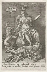 A méltóság (Majestas) legyőzi a zsarnokságot (Tyrannis) Maiestas (cím az objektumon) Az erények legyőzik a bűnöket (sorozat címe)
