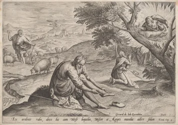 Isten megjelenése Mózesnek, 1585.