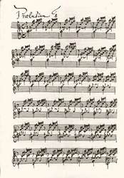 Johann Sebastian Bach kottájának egyik oldala