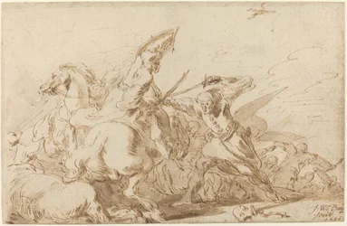 Csata keleti lovasság és katonák között, 1636.