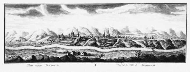 Krasznojarszk látképe, 1735 körül