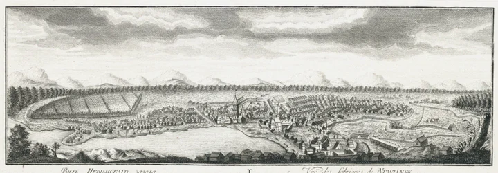 Névjanszki gyárak látképe, 1735 körül
