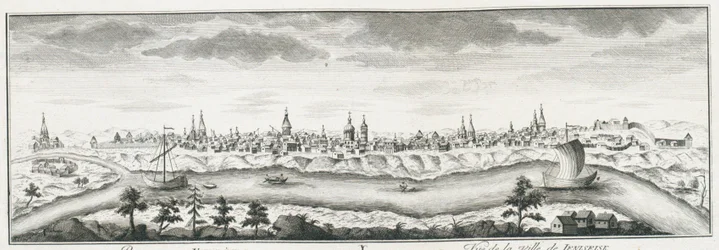 Kilátás Jeniszejszkre, 1735 körül