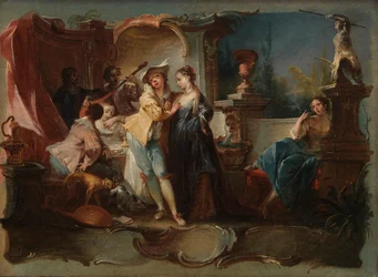 A tékozló fiú szajhákkal él, 1750 körül (olaj, vászon)