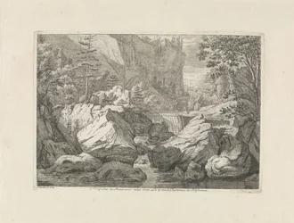 Kilátás egy vízesésre Prospektus in Monasterio vulgo dicto La Grande Chartreuse in Delphinatu (cím a tárgyon) Tájak a Chartreuzer-hegységben (sorozat címe)