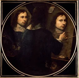 Önarckép. Johannes Gumpp (1626-?) festménye, 1646, nap, 88,5 x 89 cm, Firenze, Galleria degli Uffizi