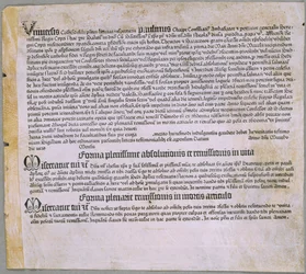 Bocsánatkérő levél (a törökök elleni hadjáratért és Ciprus védelméért), (Mainz, Johannes Gutenberg, 1455)