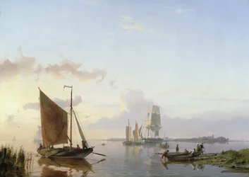 Vitorlás hajók egy torkolatban, 1853
