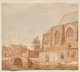 Kilátás az új templomra, Delft
