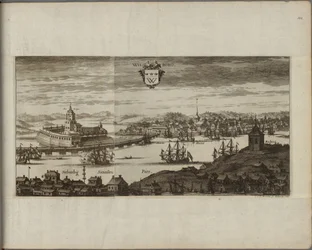 Vue de Vyborg (Oroszország) – Vyborg látképe, Aveelen, Johannes van den (1655-1727). Rézmetszet, 1667 és 1700 között. Nationalmuseum Stockholm