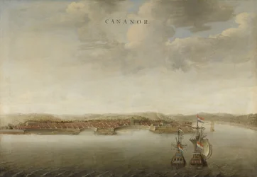 Cannanore látképe India Malabár-partján, kb. 1662-3