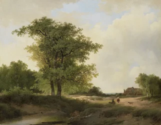 Tájkép tanyával, 1840-1890 körül (olaj, tábla)