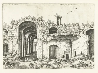 Harmadik nézet Diocletianus fürdőjéről Római romok, 1561 (sorozat címe)