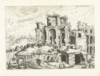 Harmadik nézet a Palatinus-domb romjairól Római romok, 1561 (sorozat címe)