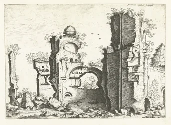 Kilátás a romokra, esetleg Caracalla fürdőjére Római romok, 1561 (sorozat címe)